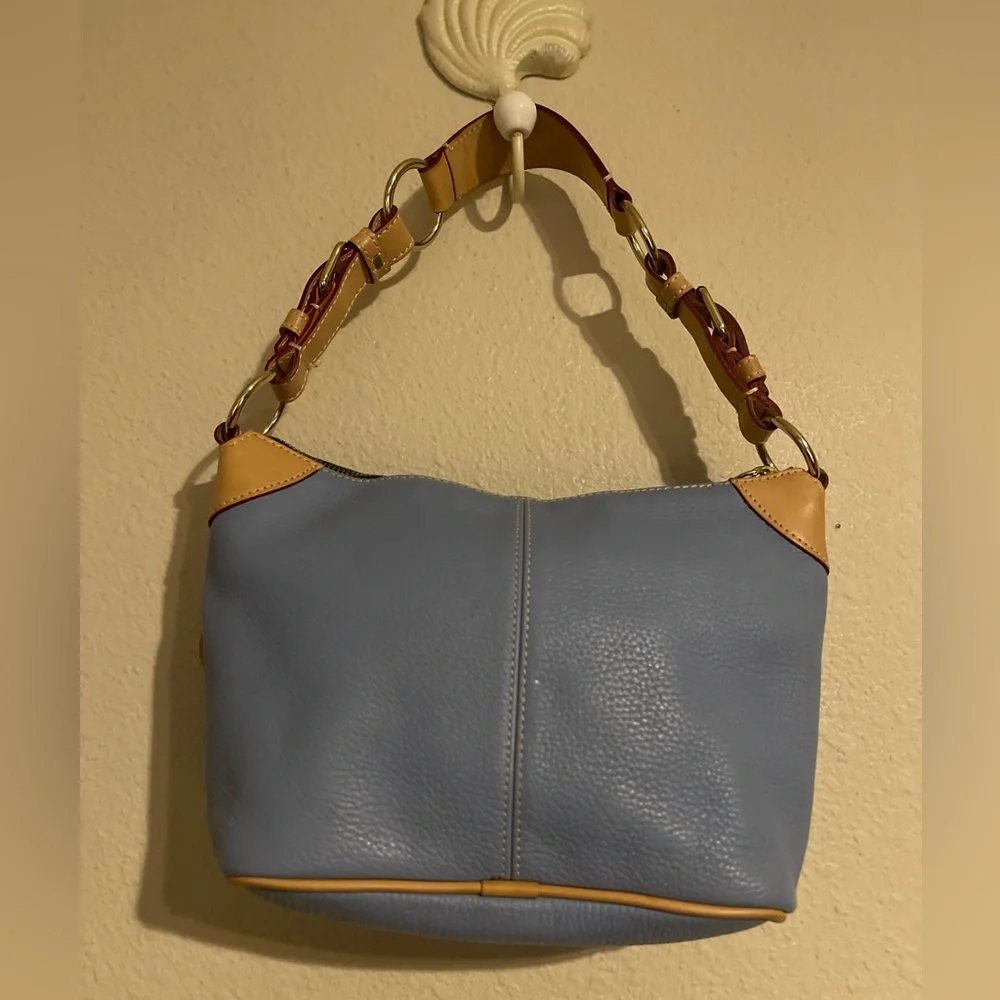 DOONEY & BURKE Vintage‎ Blue Shoulder Hobo Bag With Leather Straps